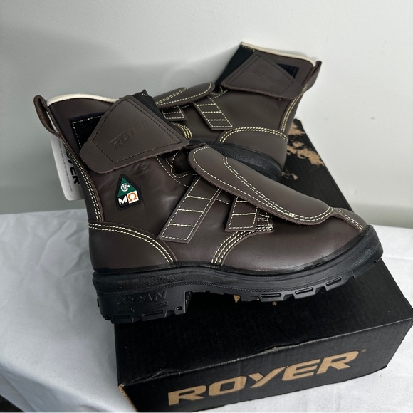 Royer - Composite Toe Work Boots with Met Guard FR Composite Toe - Brown Leather - Picture 5 of 14